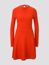 Strukturiertes Jersey Skater-Kleid - Frauen - signal red Strukturiertes Jersey Skater-Kleid - Frauen - signal red - 7 - TOM TAILOR Denim
