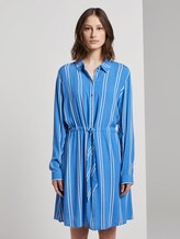 Gestreiftes Mini Blusenkleid - Frauen - blue white stripe Gestreiftes Mini Blusenkleid - Frauen - blue white stripe - 1 - TOM TAILOR Denim