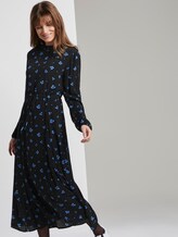 Midi-dress with flower-print - Women - black blue flower print Midi-dress with flower-print - Women - black blue flower print - 5 - TOM TAILOR Denim