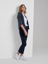 Gemusterter offener Blazer - Frauen - navy white stripe structure Gemusterter offener Blazer - Frauen - navy white stripe structure - 3 - TOM TAILOR