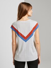 Jersey T-Shirt mit Kontrastpfeilen - Frauen - Off White Jersey T-Shirt mit Kontrastpfeilen - Frauen - Off White - 2 - TOM TAILOR Denim