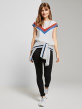 Jersey T-Shirt mit Kontrastpfeilen - Frauen - Off White Jersey T-Shirt mit Kontrastpfeilen - Frauen - Off White - 3 - TOM TAILOR Denim