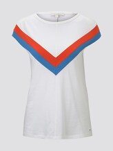 Jersey T-Shirt mit Kontrastpfeilen - Frauen - Off White Jersey T-Shirt mit Kontrastpfeilen - Frauen - Off White - 7 - TOM TAILOR Denim