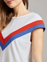 Jersey T-Shirt mit Kontrastpfeilen - Frauen - Off White Jersey T-Shirt mit Kontrastpfeilen - Frauen - Off White - 9 - TOM TAILOR Denim