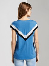 Jersey T-Shirt mit Kontrastpfeilen - Frauen - water sport blue Jersey T-Shirt mit Kontrastpfeilen - Frauen - water sport blue - 2 - TOM TAILOR Denim