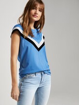 Jersey T-Shirt mit Kontrastpfeilen - Frauen - water sport blue Jersey T-Shirt mit Kontrastpfeilen - Frauen - water sport blue - 5 - TOM TAILOR Denim