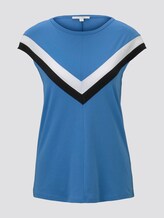 Jersey T-Shirt mit Kontrastpfeilen - Frauen - water sport blue Jersey T-Shirt mit Kontrastpfeilen - Frauen - water sport blue - 7 - TOM TAILOR Denim