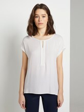 T-Shirt aus Chiffon - Frauen - Whisper White T-Shirt aus Chiffon - Frauen - Whisper White - 1 - TOM TAILOR