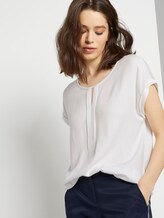 T-Shirt aus Chiffon - Frauen - Whisper White T-Shirt aus Chiffon - Frauen - Whisper White - 5 - TOM TAILOR