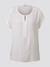 T-Shirt aus Chiffon - Frauen - Whisper White T-Shirt aus Chiffon - Frauen - Whisper White - 7 - TOM TAILOR