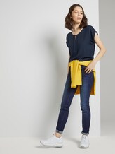 T-Shirt aus Chiffon - Frauen - Sky Captain Blue T-Shirt aus Chiffon - Frauen - Sky Captain Blue - 3 - TOM TAILOR
