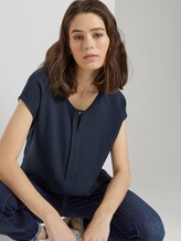 T-Shirt aus Chiffon - Frauen - Sky Captain Blue T-Shirt aus Chiffon - Frauen - Sky Captain Blue - 5 - TOM TAILOR