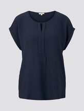 T-Shirt aus Chiffon - Frauen - Sky Captain Blue T-Shirt aus Chiffon - Frauen - Sky Captain Blue - 7 - TOM TAILOR