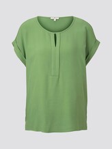 T-Shirt aus Chiffon - Frauen - sundried turf green T-Shirt aus Chiffon - Frauen - sundried turf green - 7 - TOM TAILOR