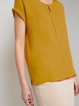 T-Shirt aus Chiffon - Frauen - deep golden yellow T-Shirt aus Chiffon - Frauen - deep golden yellow - 10 - TOM TAILOR