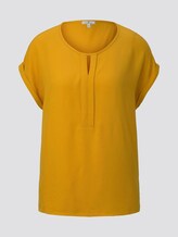 T-Shirt aus Chiffon - Frauen - deep golden yellow T-Shirt aus Chiffon - Frauen - deep golden yellow - 7 - TOM TAILOR