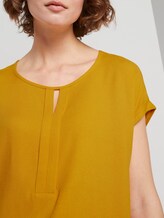 T-Shirt aus Chiffon - Frauen - deep golden yellow T-Shirt aus Chiffon - Frauen - deep golden yellow - 9 - TOM TAILOR