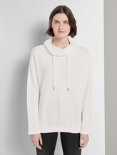 Lockeres Sweatshirt mit Rollkragen - Frauen - Whisper White Lockeres Sweatshirt mit Rollkragen - Frauen - Whisper White - 1 - TOM TAILOR