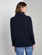 Lockeres Sweatshirt mit Rollkragen - Frauen - Sky Captain Blue Lockeres Sweatshirt mit Rollkragen - Frauen - Sky Captain Blue - 2 - TOM TAILOR