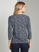 Blusenshirt mit Print - Frauen - navy flowery design Blusenshirt mit Print - Frauen - navy flowery design - 2 - TOM TAILOR