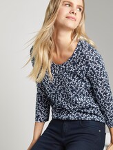 Blusenshirt mit Print - Frauen - navy flowery design Blusenshirt mit Print - Frauen - navy flowery design - 5 - TOM TAILOR