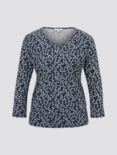 Blusenshirt mit Print - Frauen - navy flowery design Blusenshirt mit Print - Frauen - navy flowery design - 7 - TOM TAILOR