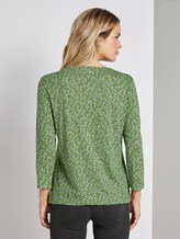 Blusenshirt mit Print - Frauen - green flowery design Blusenshirt mit Print - Frauen - green flowery design - 2 - TOM TAILOR