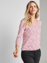 Blusenshirt mit Print - Frauen - pink flowery design Blusenshirt mit Print - Frauen - pink flowery design - 5 - TOM TAILOR