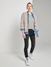 Gepunktetes Sweatshirt - Frauen - blue green dot structure Gepunktetes Sweatshirt - Frauen - blue green dot structure - 3 - TOM TAILOR