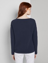 Strukturierter Pullover - Frauen - Sky Captain Blue Strukturierter Pullover - Frauen - Sky Captain Blue - 2 - TOM TAILOR