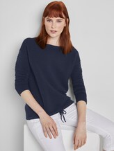 Strukturierter Pullover - Frauen - Sky Captain Blue Strukturierter Pullover - Frauen - Sky Captain Blue - 5 - TOM TAILOR