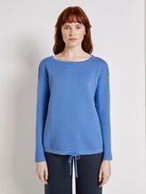 Strukturierter Pullover - Frauen - sea blue Strukturierter Pullover - Frauen - sea blue - 1 - TOM TAILOR
