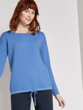 Strukturierter Pullover - Frauen - sea blue Strukturierter Pullover - Frauen - sea blue - 5 - TOM TAILOR