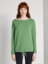 Strukturierter Pullover - Frauen - sundried turf green Strukturierter Pullover - Frauen - sundried turf green - 1 - TOM TAILOR