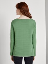 Strukturierter Pullover - Frauen - sundried turf green Strukturierter Pullover - Frauen - sundried turf green - 2 - TOM TAILOR
