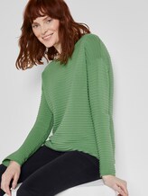 Strukturierter Pullover - Frauen - sundried turf green Strukturierter Pullover - Frauen - sundried turf green - 5 - TOM TAILOR