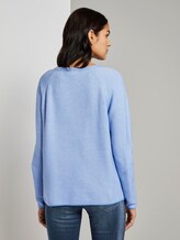 Sweater mit Teilungsnähten - Frauen - sea blue Sweater mit Teilungsnähten - Frauen - sea blue - 2 - TOM TAILOR