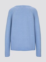 Sweater mit Teilungsnähten - Frauen - sea blue Sweater mit Teilungsnähten - Frauen - sea blue - 8 - TOM TAILOR