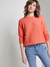 Sweater mit Teilungsnähten - Frauen - fruity melon orange Sweater mit Teilungsnähten - Frauen - fruity melon orange - 5 - TOM TAILOR