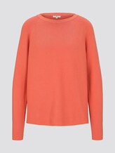 Sweater mit Teilungsnähten - Frauen - fruity melon orange Sweater mit Teilungsnähten - Frauen - fruity melon orange - 7 - TOM TAILOR