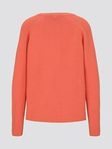 Sweater mit Teilungsnähten - Frauen - fruity melon orange Sweater mit Teilungsnähten - Frauen - fruity melon orange - 8 - TOM TAILOR