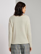 Strukturierter Sweater - Frauen - Whisper White Strukturierter Sweater - Frauen - Whisper White - 2 - TOM TAILOR