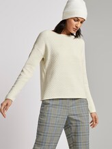 Strukturierter Sweater - Frauen - Whisper White Strukturierter Sweater - Frauen - Whisper White - 5 - TOM TAILOR