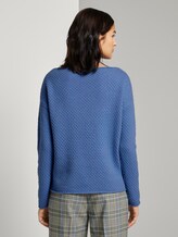 Textured sweater - Women - sea blue Textured sweater - Women - sea blue - 2 - TOM TAILOR