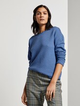 Textured sweater - Women - sea blue Textured sweater - Women - sea blue - 5 - TOM TAILOR