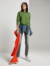 Textured sweater - Women - sundried turf green Textured sweater - Women - sundried turf green - 3 - TOM TAILOR