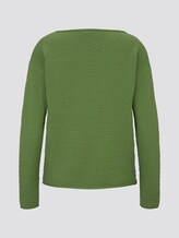 Textured sweater - Women - sundried turf green Textured sweater - Women - sundried turf green - 8 - TOM TAILOR