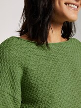 Textured sweater - Women - sundried turf green Textured sweater - Women - sundried turf green - 9 - TOM TAILOR