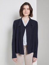 Cardigan with a waterfall neckline - Women - Sky Captain Blue Cardigan with a waterfall neckline - Women - Sky Captain Blue - 1 - TOM TAILOR