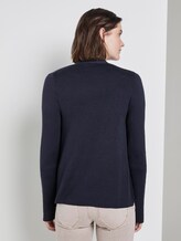 Cardigan with a waterfall neckline - Women - Sky Captain Blue Cardigan with a waterfall neckline - Women - Sky Captain Blue - 2 - TOM TAILOR